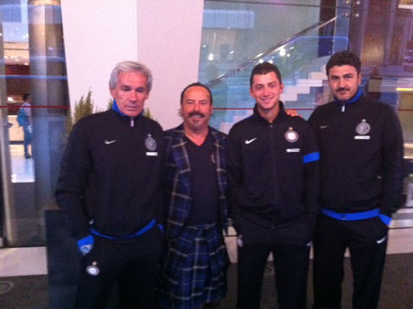 Michael Lemetti catches up with some of the Inter Milan squad before their game with Celtic in Glasgow 2012